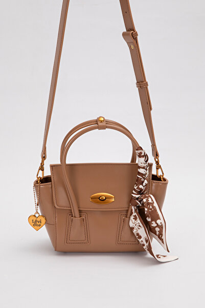 Levidor Küçük ve Şık Uzun Askılı Kadın Omuz ve El Çantası 930459 Kahve