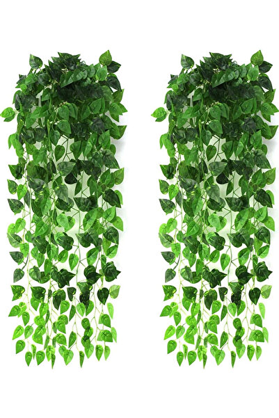 MD Aspiz Flowers 2 Demet Yapay Sarmaşık Islak Dokulu Sık Yapraklı 90Cm 9Lu ( Saksısız ) sarkıt Duvar asılı Sarkan çit