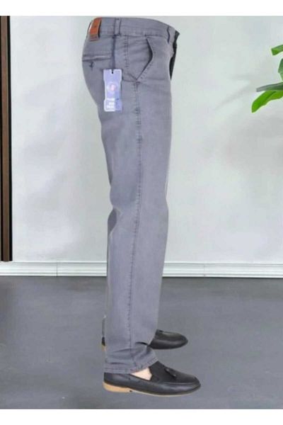 LORDA GİYİM Classic Cut Black Lycra Men's Side Pocket Classic Jeans High Waist Lycra