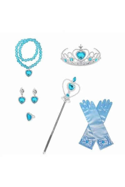 Mixbo Set accesorii pentru carnaval Mixbo, Printesa, 7 piese, plastic/textil, albastru