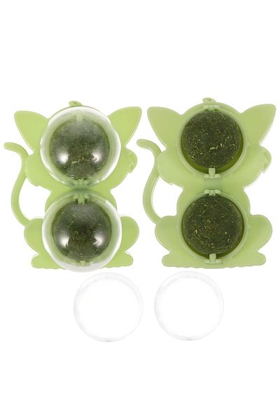 Teno Teno® Cat Toy, double roll of matted grass, adhesive, 180 degree rotation, light green