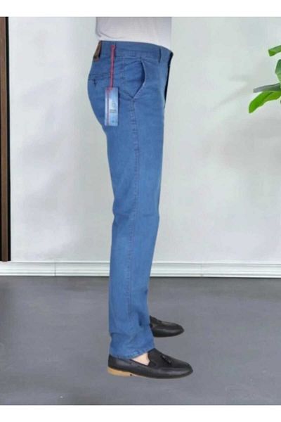LORDA GİYİM Classic Cut Black Lycra Men's Side Pocket Classic Jeans High Waist Lycra