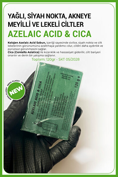 Nera Classy صابون حمض الأزيليك وسيكا 120 جرام - صابون فعال ضد الرؤوس السوداء ...