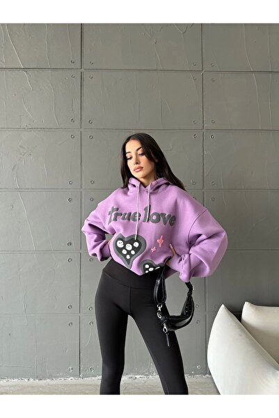 KAZAK 3 κλωστές υπερμεγέθη πραγματικό εμπριμέ μοβ