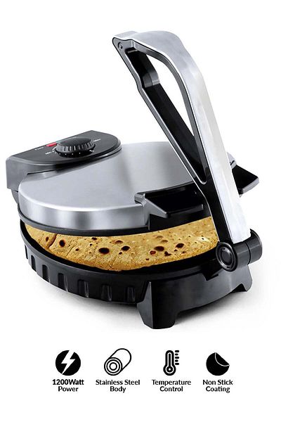 DOTS Tortilla, Bread, Matazeez, and Chapati Maker 25.4 cm 1200W