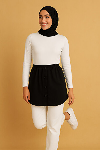 mirach Women's Shirt Undershirt Skirt Extender Stretching Waist Functional Use with Stylish and Comfortable Design