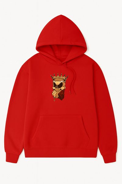 CLASSY.MODA “Trend Oversize Hooded Sweatshirt - Comfortable 3 Thread Fabric, Colorful Printed Unisex”