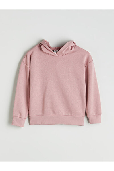 LC Waikiki LCW ECO Pink Sa kapuljačom Osnovni Djevojačka majica