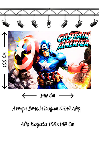 snowparty Kapetan Amerika Banner za rođendan sa temom Kapetana Amerike