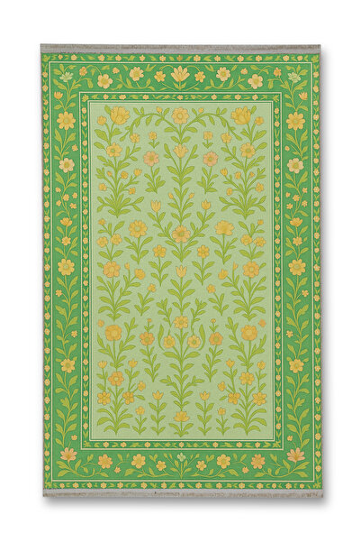 Rugs Modern Halı سجادة ديكور حديثة بنمط زهور ونباتات منسوجة من MOSSO باللون الأخضر mosso305green