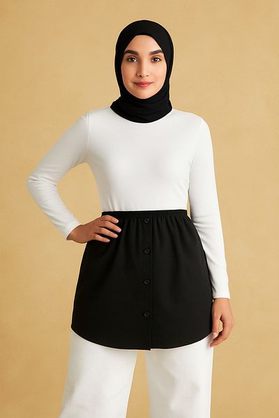 mirach Women's Shirt Undershirt Skirt Extender Stretching Waist Functional Use with Stylish and Comfortable Design