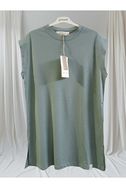 Soul Women's Almond Green Crew Neck Organic Cotton Zero Sleeve Undershirt 30725