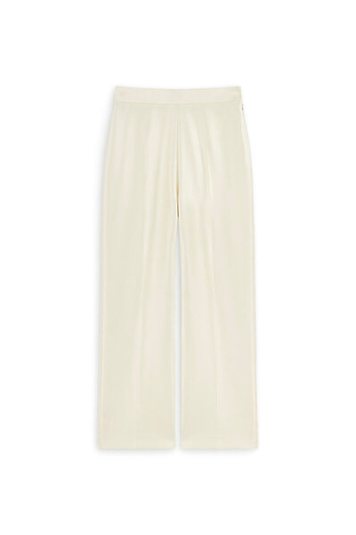 Machka Saten düşes straight fit pantolon