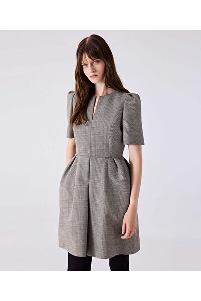 Machka Ekose desen mini elbise