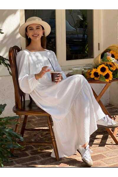 guawwi Uzun elbise Bohem Tarz %100 Pamuk Muslin