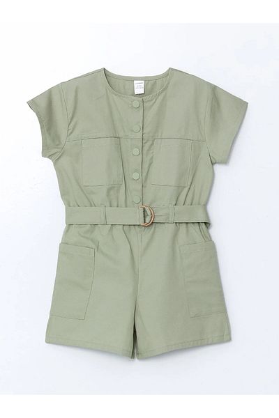 LC Waikiki Crew Neck Basic Girl's Jumpsuit