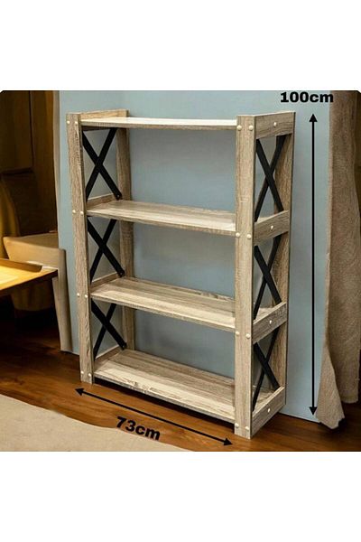 VALUES Wooden Storage Shelves - 4 tiers