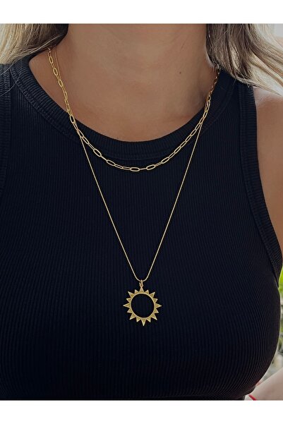 Twinssis Accessories Güneş Zincir Kolye Seti