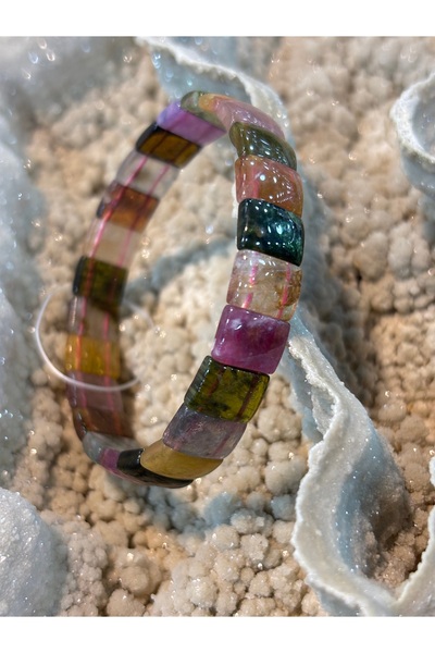 By Song Aksesuar Premium Quality Tourmaline Natural Stone Bracelet