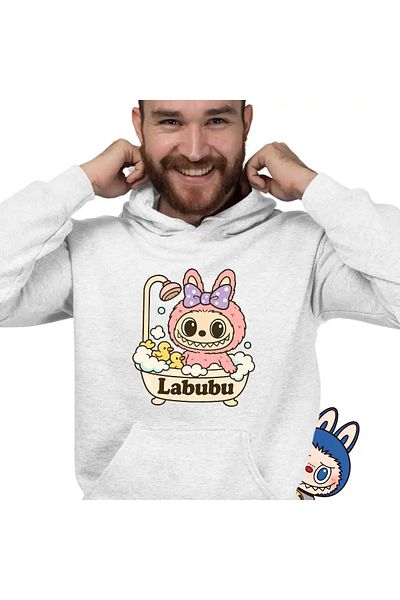 OEM Men's Hoodie Labubu Bathroom