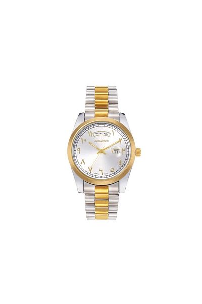 CASWATCH Men's Watch Steel in Gold and Silver Color with Arabic Date and Day