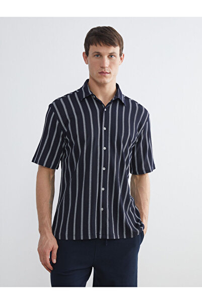 LC Waikiki Regular Fit Short Sleeve Striped Men's Shirt