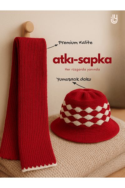 Babily Knitwear Knitted Scarf Hat Set Baby Kids 0-5 Years