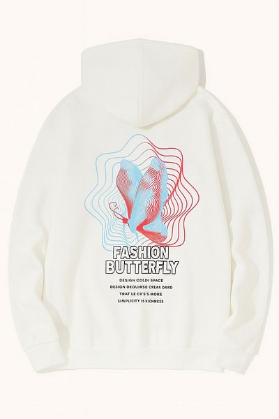 CLASSY.MODA “Trend Oversize Hooded Sweatshirt - Comfortable 3 Thread Fabric, Colorful Printed Unisex”