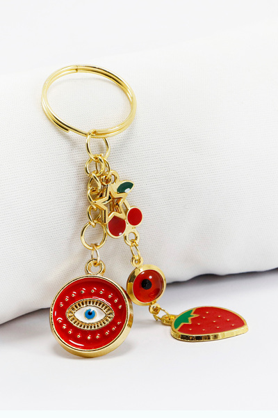 biuti Breloc cu căpșuni roșii, realizat manual, ornament pentru geanta cadou ...