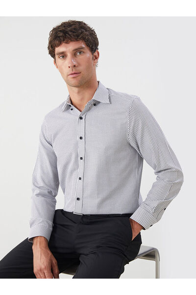 LC Waikiki Quality Parts from Celebi Store |   Regular Fit Long Sleeve Plaid Dobby Men's Shirt
