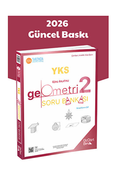 Üç Dört Beş Yayıncılık 2026 345 YKS Geometri 2 Soru Bankası - Güncel Baskı