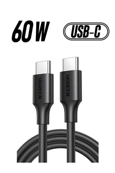Ugreen USB C to USB C Cable 60W 1 Meter, PD 3.0 3A Fast Charging Cable Black