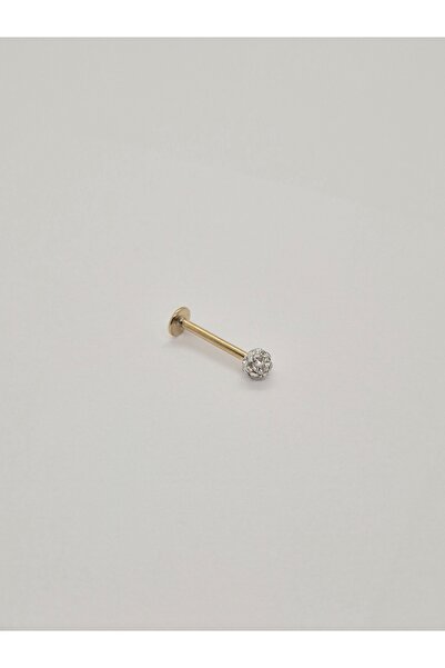 Set Paslanmaz Çelik Zirkon Taşlı 3mm Dudak Labret Tragus Helix Piercing Küpe ( Bar Uzunluğu:8 mm )