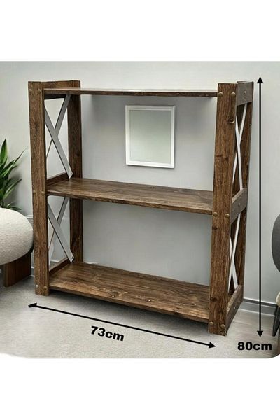 VALUES Wooden Desktop Shelf 3-Tier
