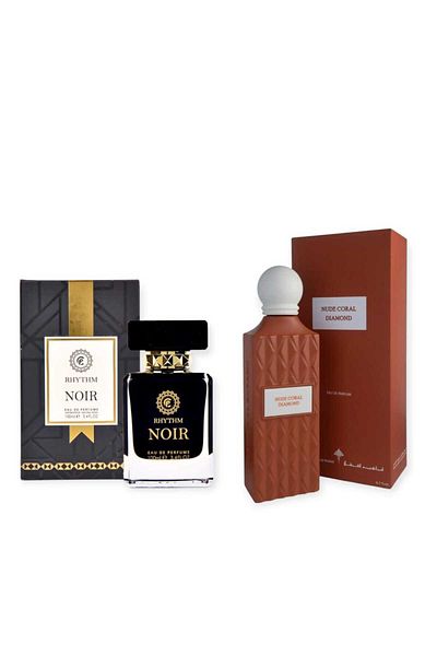 IBRAQ Ibrahim Al Qurashi Ibraq Perfume · Nude Coral Diamond with Rhythm Noir Perfume - 250 ml