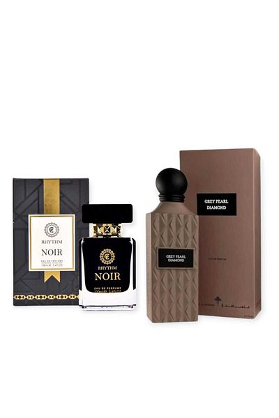 IBRAQ Ibrahim Al Qurashi Abraq Gray Pearl Diamond Perfume with Rhythm Noir Perfume 250ml