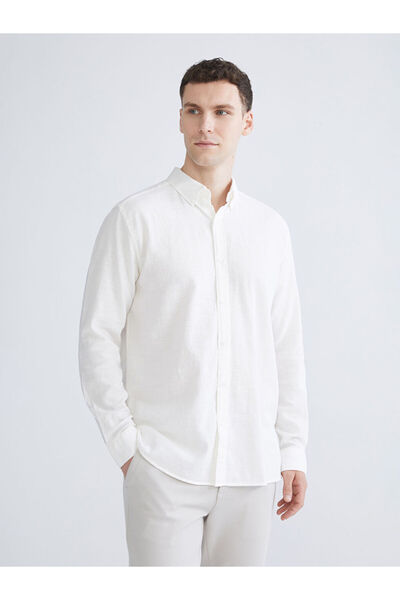 LC Waikiki Cămașă pentru bărbați Dobby cu mânecă lungă, slim fit