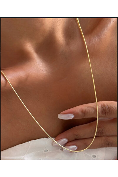 Butik XUping 14k İtalyan ezme zincir kolye 60cm