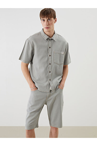 LC Waikiki Ανδρικό τζιν πουκάμισο με κανονική εφαρμογή