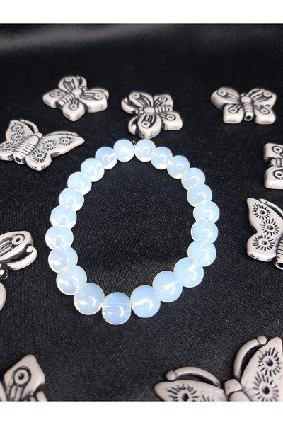MRYart Moonstone Translucent Prayer Beads and Bracelet Set