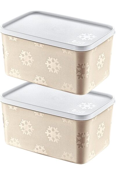 STOREMAX Sellbuyst 2'Li Set No Frost Storage Container Latte 2600 ml Trendy 266450