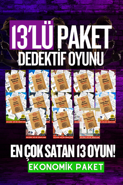 GameBulance 13'lü Paket Cinayet Çözme - Ekonomik Paket Dedektif Oyunu - Çözül...