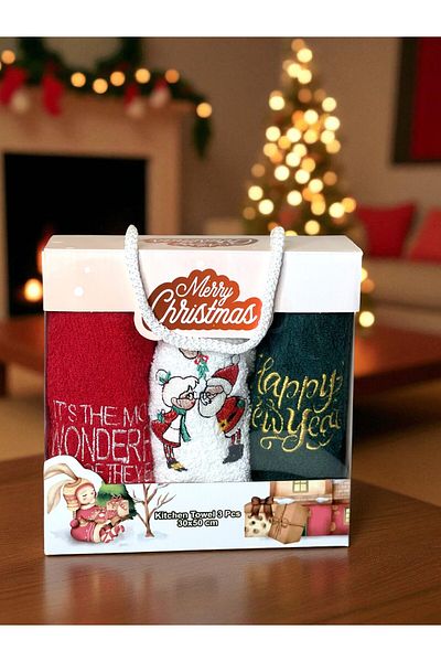 MixCotten Home New Year's Gift 100% Cotton Towel Set 3 Pack 30X50 cm