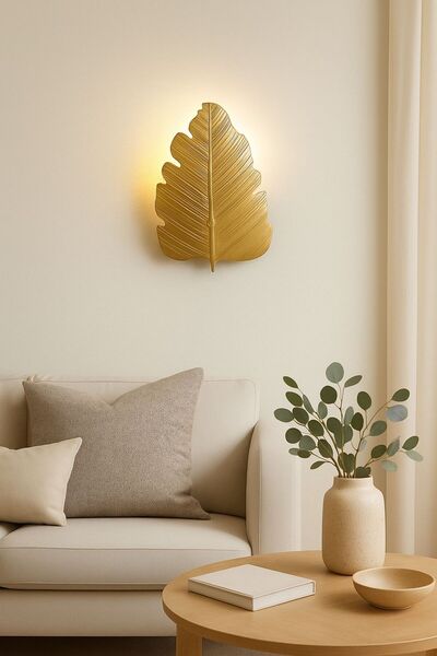 retro home design Yaprak Model Eskitme Pilli Aplik Tak Çalıştır Özel Seri Salon Yatak Odası Şık Lüks Aplik