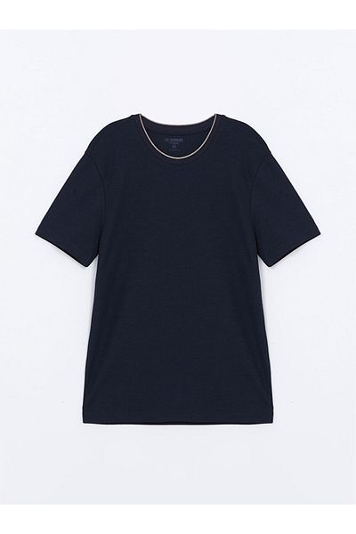LC Waikiki Quality Parts from Celebi Store |   Crew Neck Short Sleeve Combed Cotton Men's Textured T-Shirt