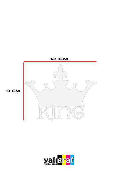 Yalıgraf Reklam Tabela Autocolant King Auto Autocolant Motor 12x9 cm