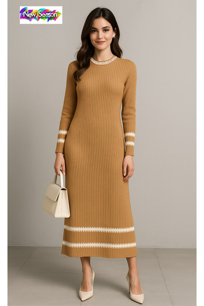 semela New Season Tie-Dye Knitwear Dress