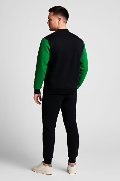 NewCabin 3 Thread Premium New Season Unisex College Jacket-Sweatpants Combination Bottom Top 2-Piece