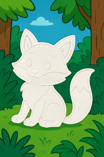 Nobrand Tilki Figür Boyama Seti – 4 Renk Boya + 1 Fırça | Çocuk Eğitici Hobi ...