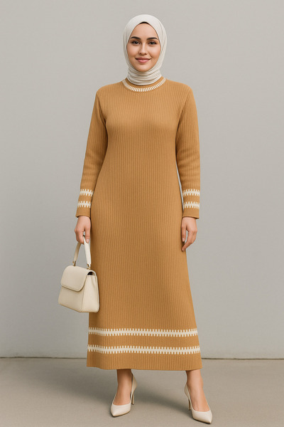 semela New Season Tie-Dye Knitwear Dress
